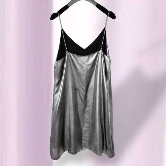 Aritzia Wilfred Only Slip Mini Dress Metallic Silver
Lined• Large •Adjustable - Picture 5 of 16